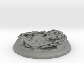 Lava Chains - 40 mm Base for Tabletop Games in Gray PA12