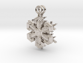 Snowflake Earrings  in Rhodium Plated Brass