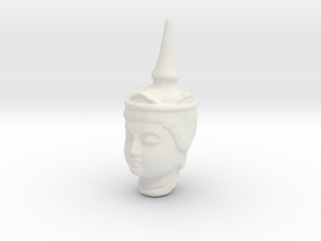Type 2 Buddha Head (Hollow) 92mm in White Natural Versatile Plastic