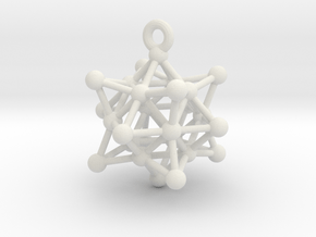 Stellated Vector Equilibrium Cuboctahedron Sacred  in White Natural Versatile Plastic