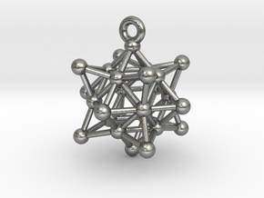 Stellated Vector Equilibrium Cuboctahedron Sacred  in Natural Silver