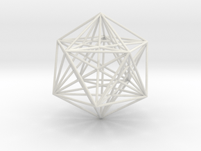 Icosahedron Dodecahedron Nest in White Natural Versatile Plastic