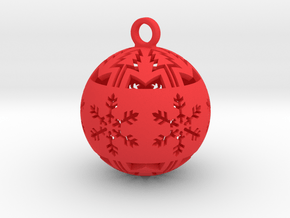 Large Christmas tree ball in Red Processed Versatile Plastic