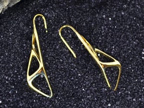 sWINGS Soft Structura, Earrings in 18k Gold Plated Brass