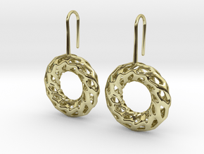 DRAGON, Omega Earrings.  in 18k Gold Plated Brass