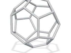 Fullerene with 14 faces in Tan Fine Detail Plastic