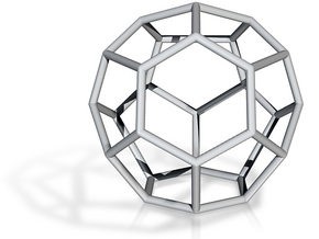 Fullerene with 16 faces, no. 1 in Tan Fine Detail Plastic