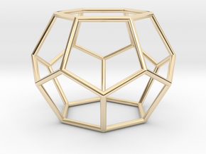 Fullerene with 14 faces in 14k Gold Plated Brass