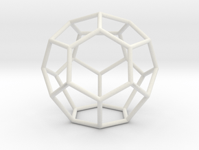 Fullerene with 16 faces, no. 1 in White Natural Versatile Plastic