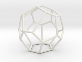 Fullerene with 16 faces, no. 2 in White Natural Versatile Plastic