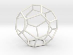 Fullerene with 17 faces, no. 2 in White Natural Versatile Plastic