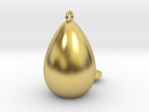 egg drop  in Polished Brass