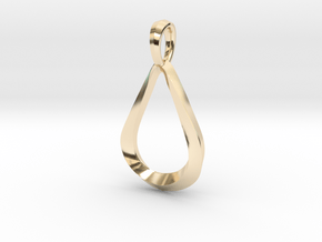 Optical Illusion Teardrop in 14K Yellow Gold