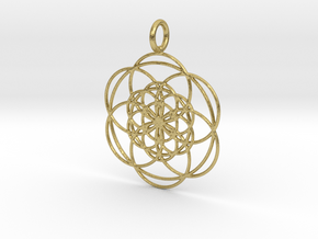 Seed in Seed 34mm in Natural Brass
