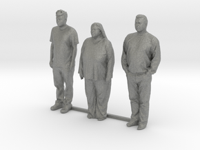 HO Scale people standing 8 in Gray PA12