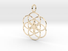 Seed of Life 27mm 33mm 45mm in 14k Gold Plated Brass: Small