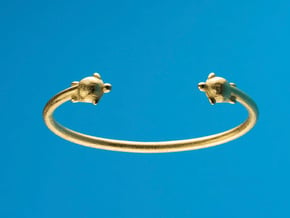 TURTLE LIFE. in Polished Gold Steel: Small