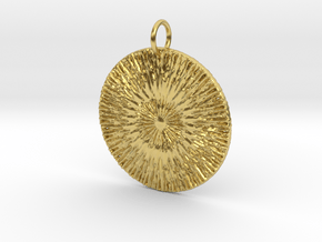 Spirits Alive Starburst Pendant in Polished Brass: Medium