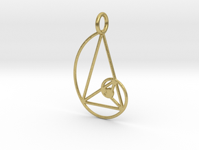 Golden Triangle Spiral 30x52 mm in Natural Brass