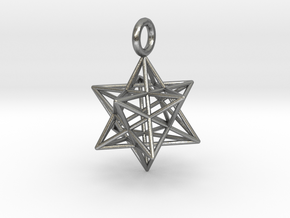 Stellated Dodecahedron - 2 sizes - 23mm & 31mm in Natural Silver: Small