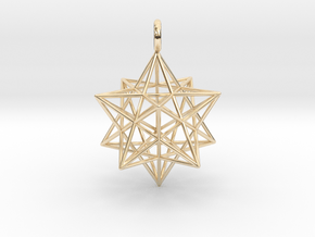 Stellated Dodecahedron - 2 sizes - 23mm & 31mm in 14k Gold Plated Brass: Medium