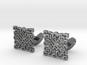 Infinity Knot CuffLinks (Pair) in Polished Silver