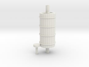 Slate Incline Winding House Barrel - OO9 Scale in White Natural Versatile Plastic