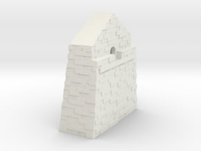 Slate Incline Winding House Wall - OO9 Scale in White Natural Versatile Plastic