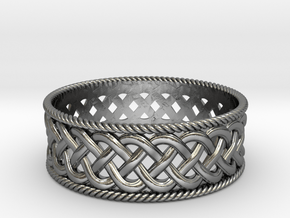 Interwoven Celtic Ring~size US 8 1/4 in Polished Silver: 8.25 / 57.125