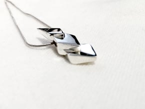 Hidden Hearts 101 ,pendant in Polished Silver