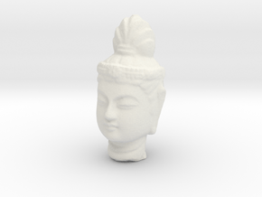 Type 1 Buddha Head (Hollow) 77mm in White Natural Versatile Plastic