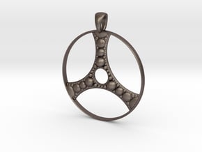 Apollonian Pendant in Polished Bronzed-Silver Steel