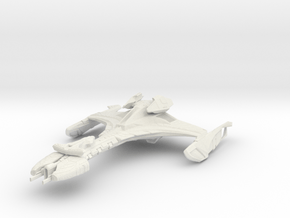 Klingon Re'Mar Class Battleship in White Natural Versatile Plastic