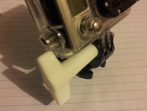 GoPro Style Bolt Thumbscrew Replacement in White Natural Versatile Plastic