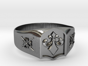 Fleur-de-lis and the Director of Ceremonies Ring in Antique Silver