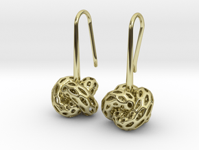 D-STRUCTURA Earrings. Stylized Chic in 18k Gold Plated Brass: Medium