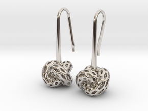 D-STRUCTURA Earrings. Stylized Chic in Rhodium Plated Brass: Small