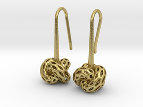 D-STRUCTURA Earrings. Stylized Chic in Natural Brass: Small
