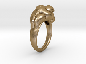 Venus Ring (for Hezza) in Polished Gold Steel: 2 / 41.5