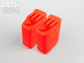 12th Scale Jerry Can (2pcs) in Red Processed Versatile Plastic