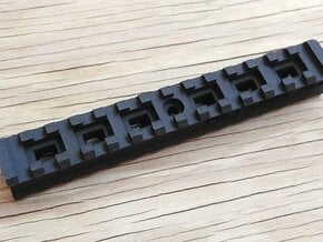 Back-to-Back 14-Slots Picatinny Rails Adapter in Black Natural Versatile Plastic