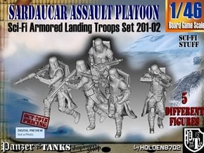 1/46 Sci-Fi Sardaucar Platoon Set 201-02 in Tan Fine Detail Plastic