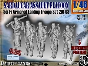 1/46 Sci-Fi Sardaucar Platoon Set 201-03 in Tan Fine Detail Plastic