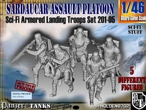 1/46 Sci-Fi Sardaucar Platoon Set 201-05 in Tan Fine Detail Plastic