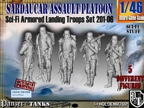 1/46 Sci-Fi Sardaucar Platoon Set 201-06 in Tan Fine Detail Plastic
