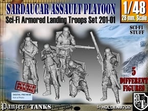 1/48 Sci-Fi Sardaucar Platoon Set 201-01 in Tan Fine Detail Plastic
