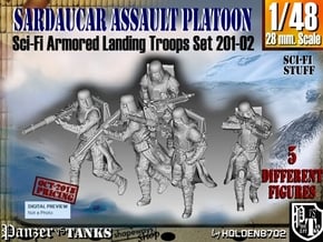 1/48 Sci-Fi Sardaucar Platoon Set 201-02 in Tan Fine Detail Plastic