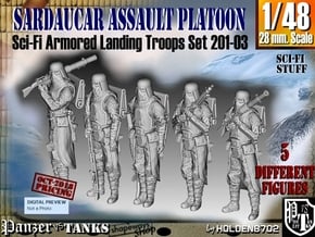 1/48 Sci-Fi Sardaucar Platoon Set 201-03 in Tan Fine Detail Plastic