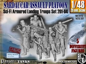 1/48 Sci-Fi Sardaucar Platoon Set 201-04 in Tan Fine Detail Plastic