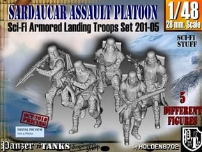 1/48 Sci-Fi Sardaucar Platoon Set 201-05 in Tan Fine Detail Plastic
